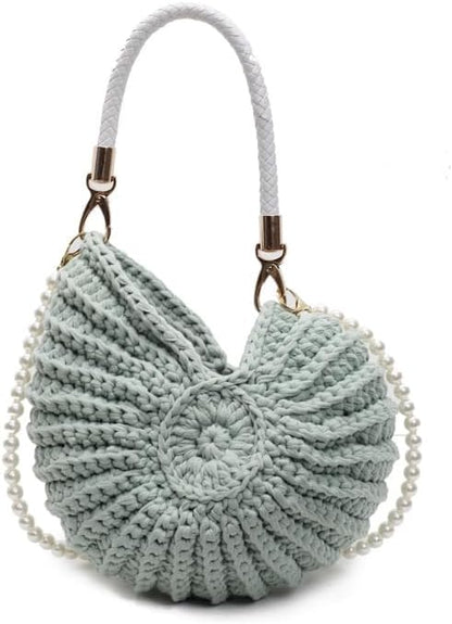 Atelier Crochet Shell Bag | Handcrafted Pearl Detail