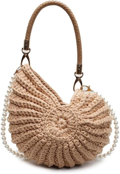 Atelier Crochet Shell Bag | Handcrafted Pearl Detail