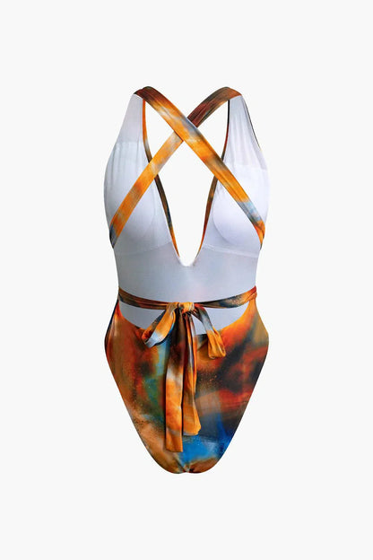 | Sleek Fit Cross-Back Swimsuit Set