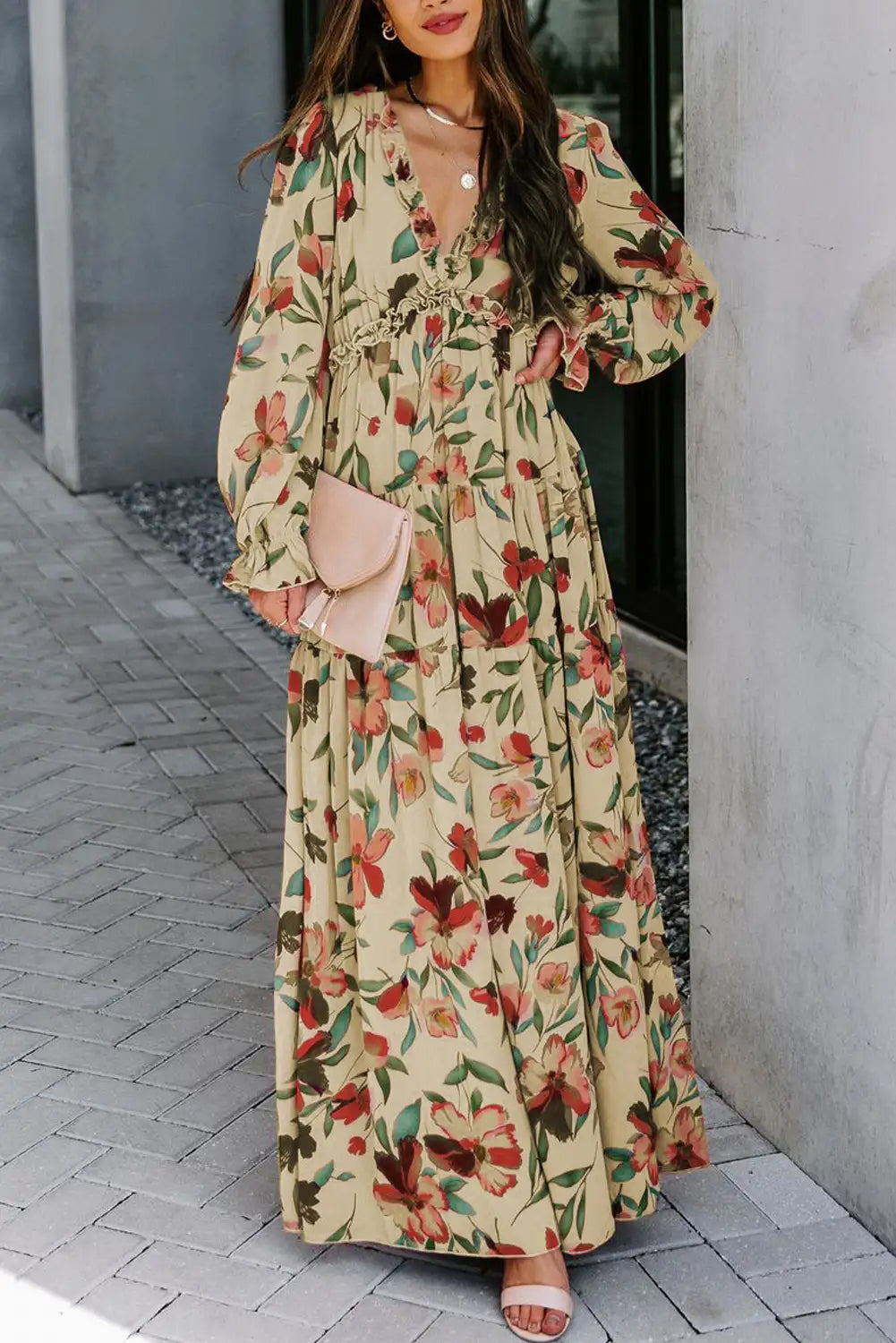 bohemian wild lotus maxi dress