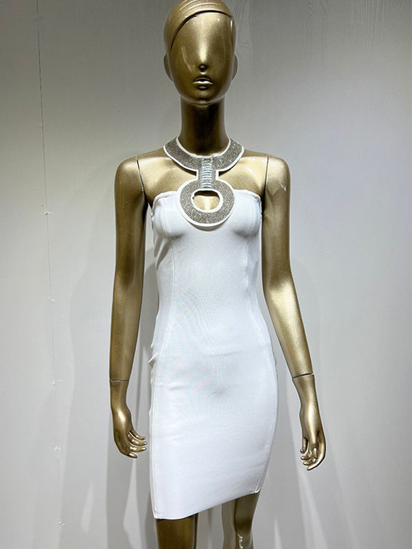 Bodycon Dress Halter Hot Girl's Night Out Club Coachella Mini Dresses