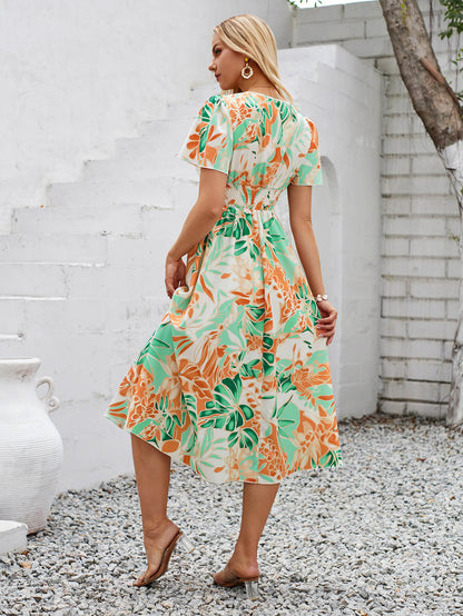 Gemma Floral Midi Dress - Multi