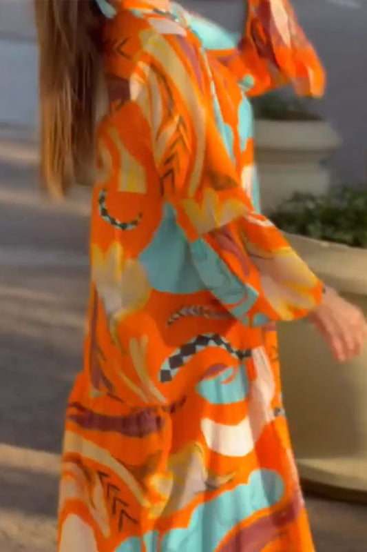 Women's Graphic Print Midi Dress