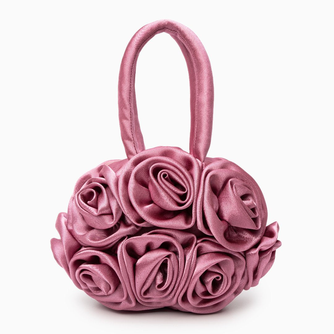 Satin Flower Handbag by Francine
