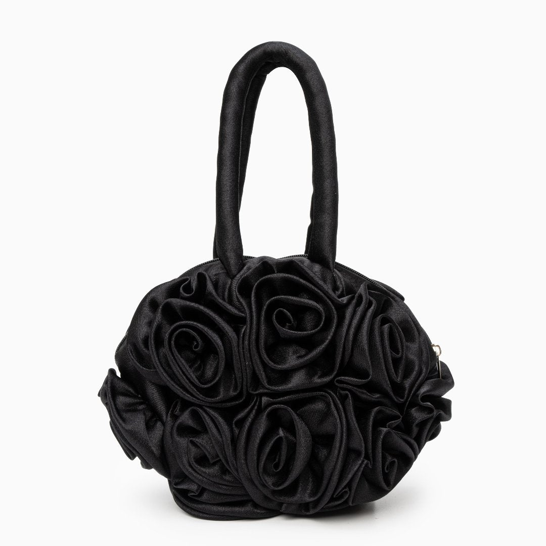 Satin Flower Handbag by Francine