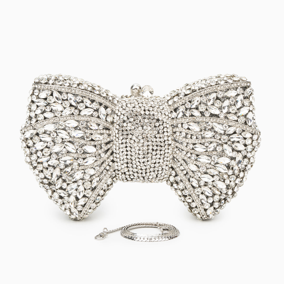 Isabella Silver Clutch Bag