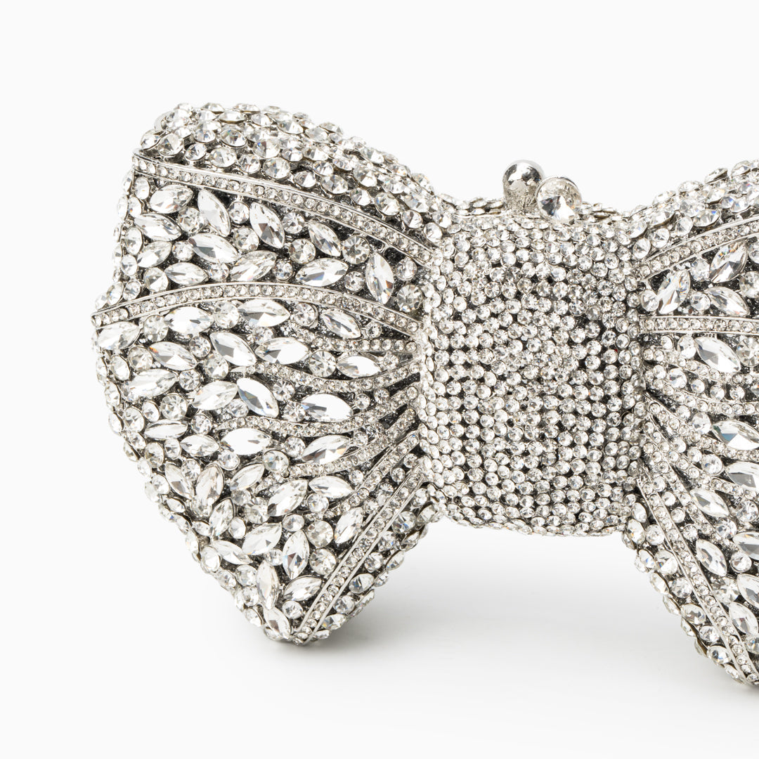 Isabella Silver Clutch Bag