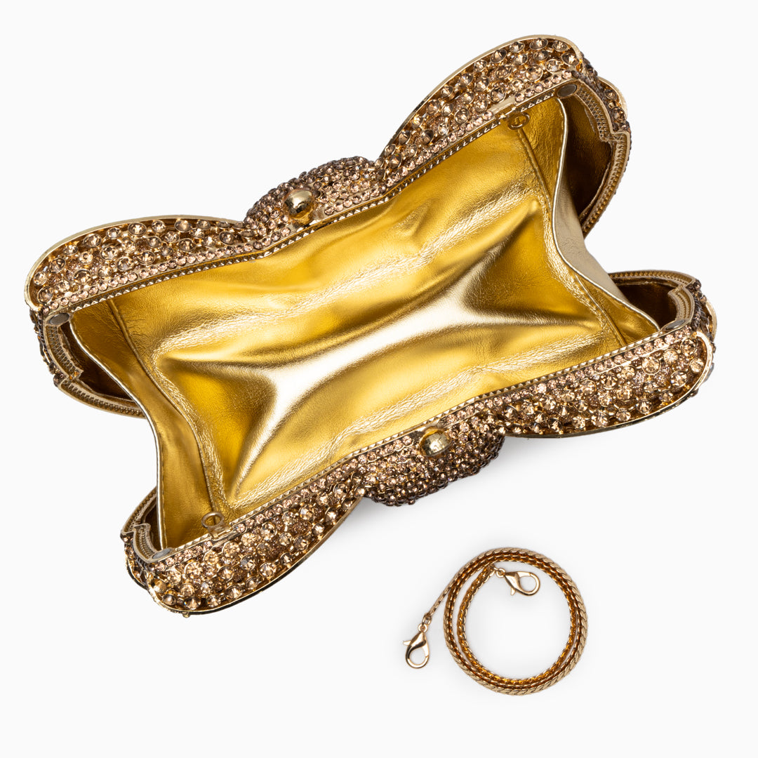 Gold Isabella Clutch Bag