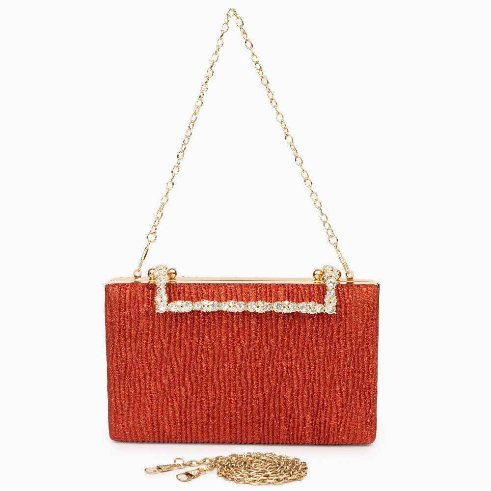 Pleated Clutch Bag by Maria