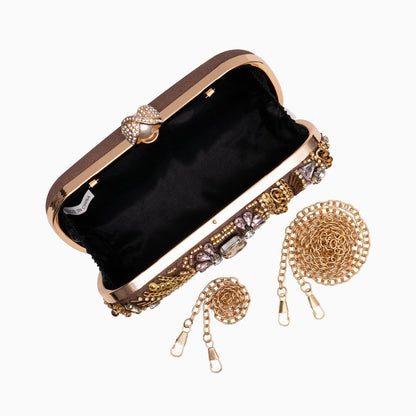 Cynthia Beaded Clutch Bag with Embroidery