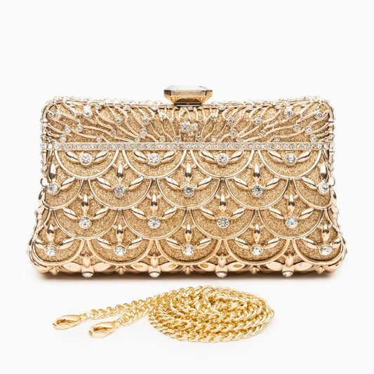 Rhinestone-Embellished Clutch by Angelina