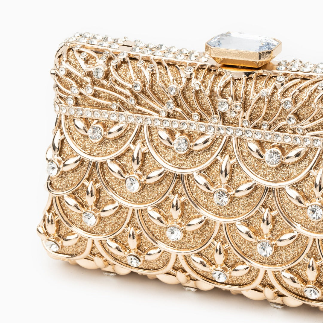 Rhinestone-Embellished Clutch by Angelina