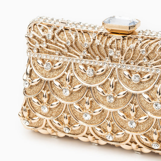 Rhinestone-Embellished Clutch by Angelina