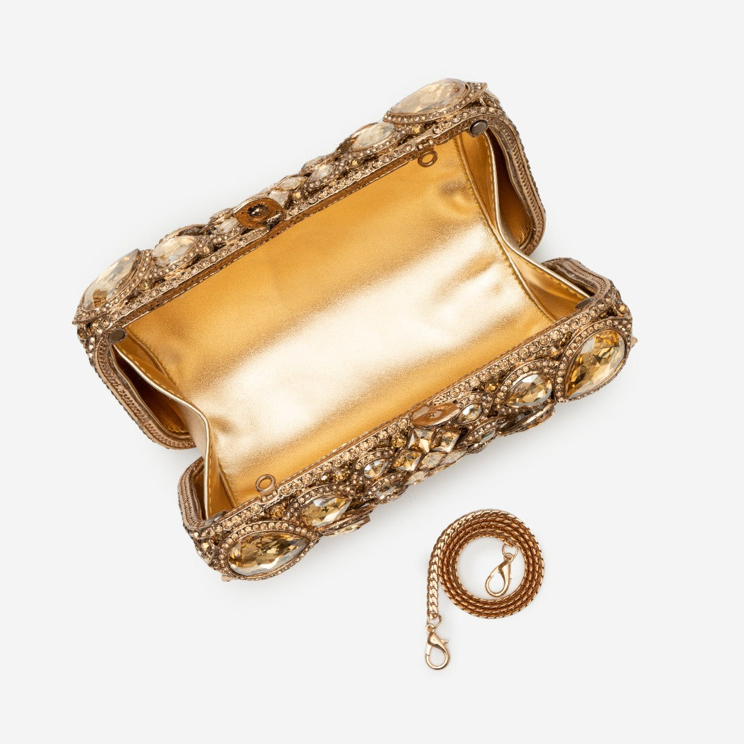Rhinestone Crystal Clutch Bag by Reina