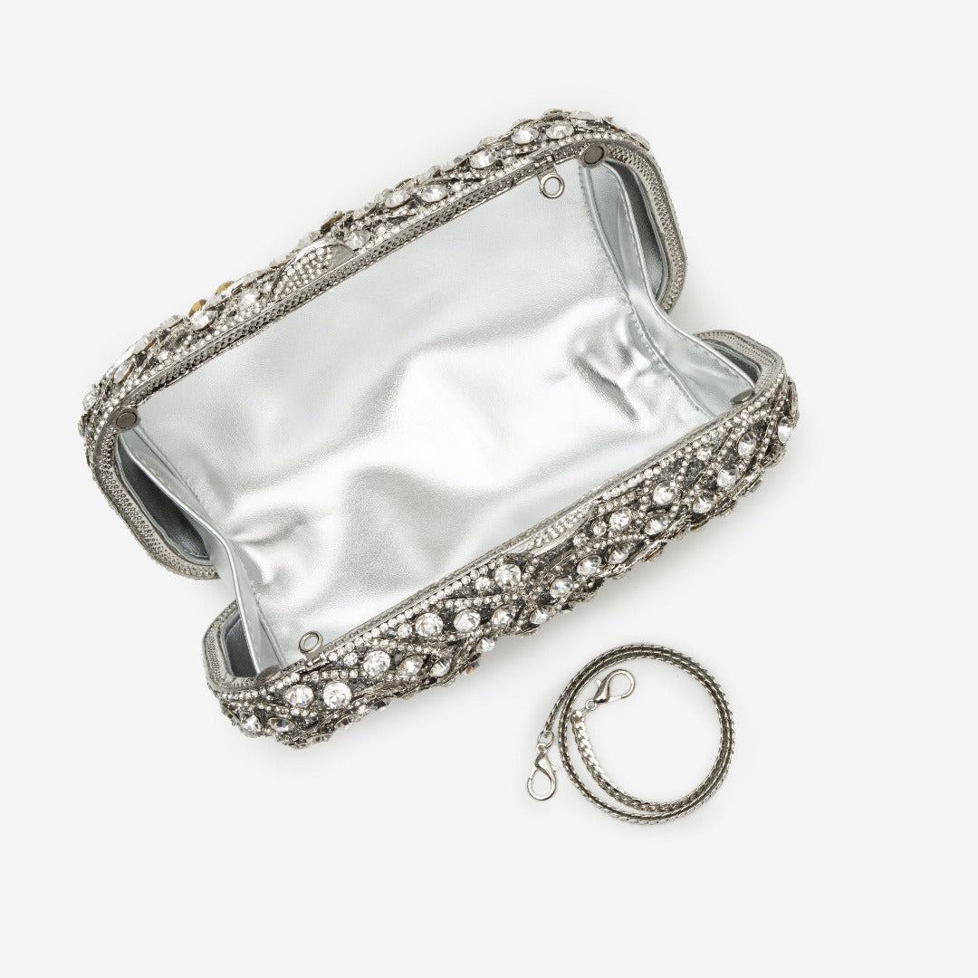 Rhinestone Clutch Bag by Valentina