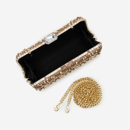 Rhinestone-Embellished Clutch by Angelina