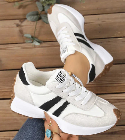The Olivia — Retro Stripe Sneakers