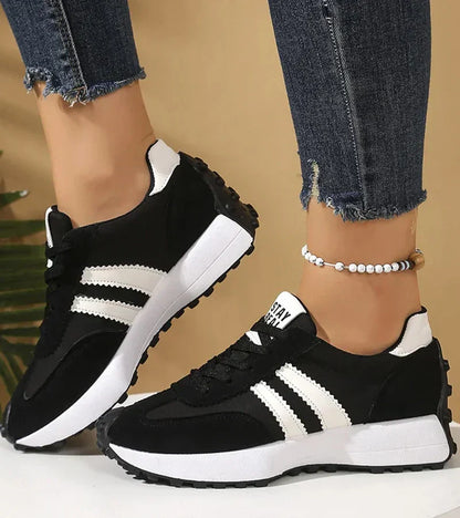 The Olivia — Retro Stripe Sneakers