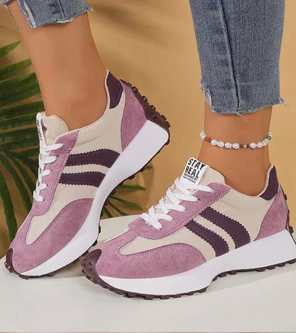 The Olivia — Retro Stripe Sneakers