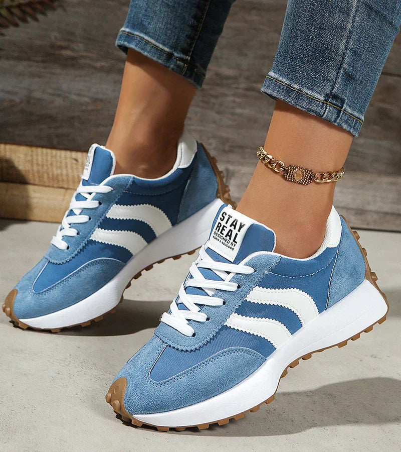 The Olivia — Retro Stripe Sneakers