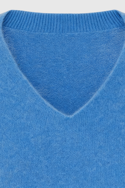 Cashmere V-Neck Sweater | Long Sleeve Knit, Slim Fit, Seamless Finish