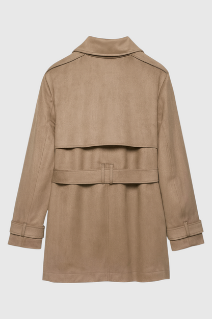 Belted Trench Jacket | Double Breasted, Notched Lapel, Regular Fit