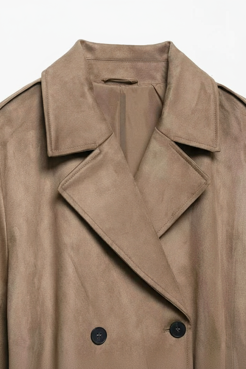 Belted Trench Jacket | Double Breasted, Notched Lapel, Regular Fit