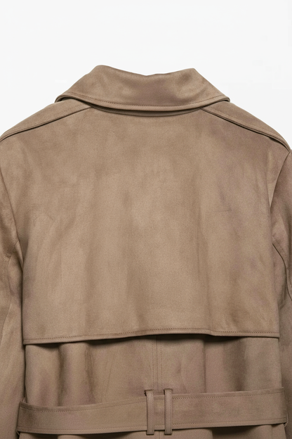 Belted Trench Jacket | Double Breasted, Notched Lapel, Regular Fit