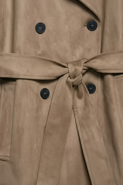 Belted Trench Jacket | Double Breasted, Notched Lapel, Regular Fit
