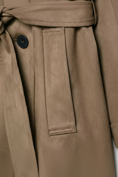 Belted Trench Jacket | Double Breasted, Notched Lapel, Regular Fit