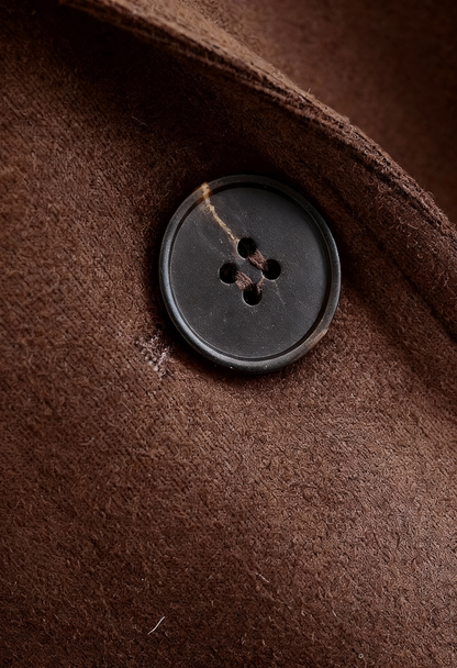 Belted Suede Look Jacket | Notched Lapel, Patch Pockets, Regular Fit