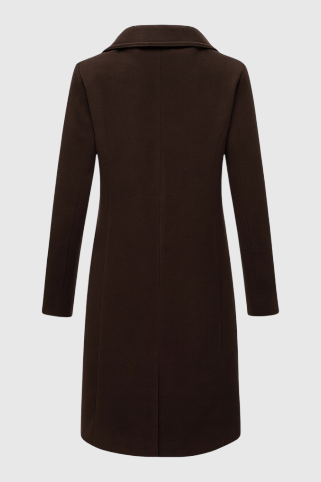 Long Double-Breasted Coat | Turn-Down Collar | Loose Fit