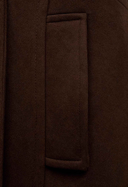 Long Double-Breasted Coat | Turn-Down Collar | Loose Fit