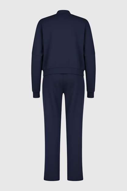 Dames Casual Donkerblauw Sweatshirt Broek Set