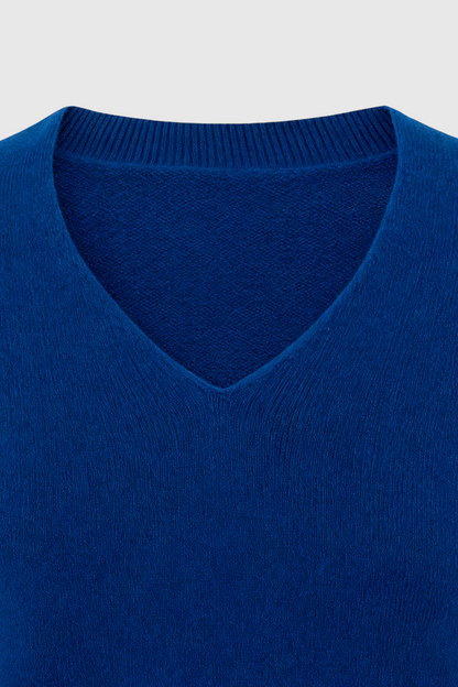 Cashmere V-Neck Sweater | Long Sleeve Knit, Slim Fit, Seamless Finish