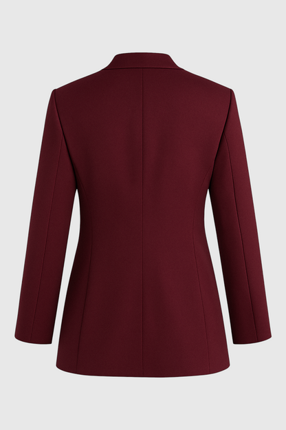 Double Breasted Blazer Jacket | Notched Lapel, Relaxed Fit, Long Sleeve