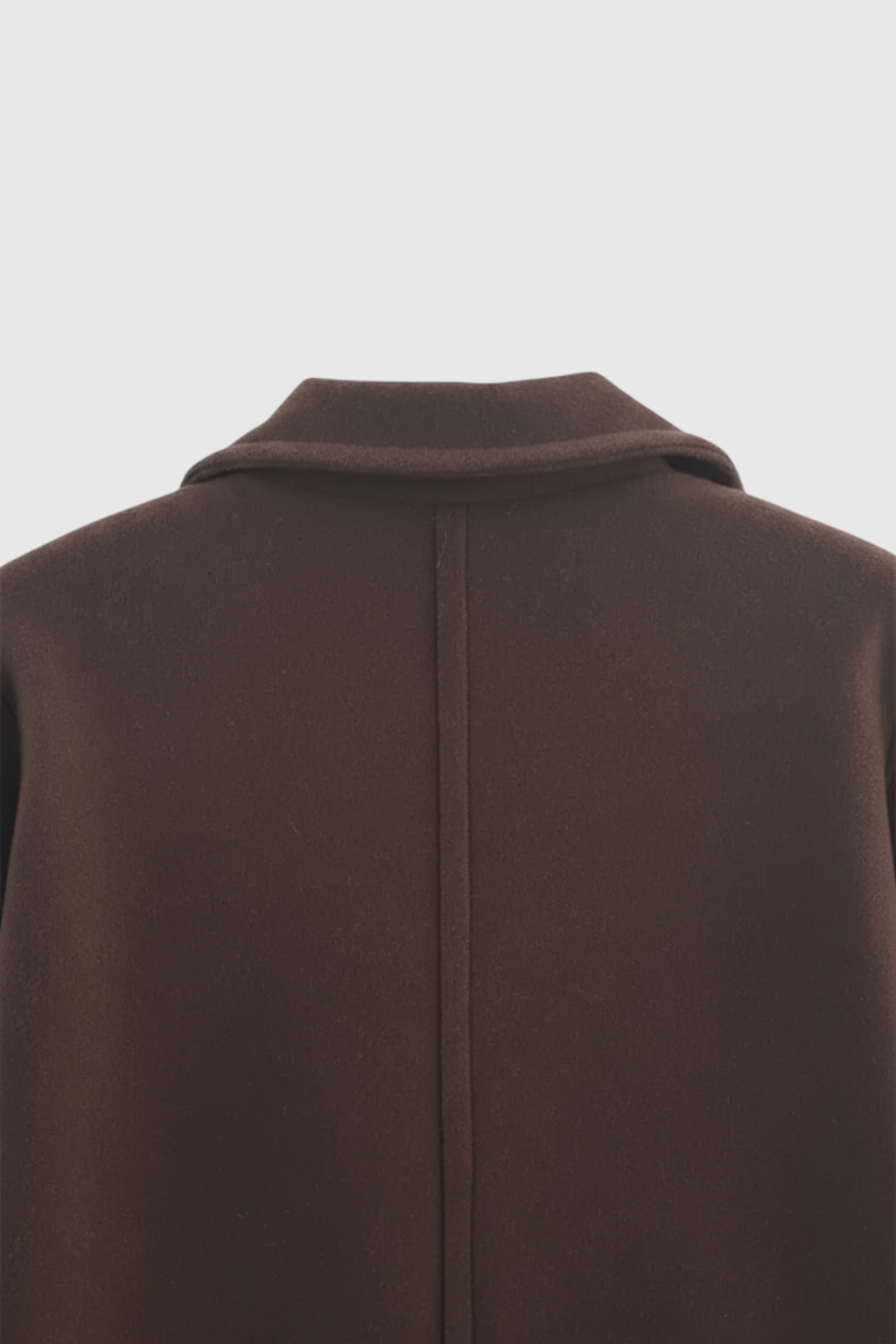 Long Double Breasted Coat | Notched Collar, Regular Fit, Clean Wool Look