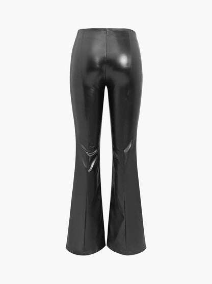 Women Flair Trousers With Zippers