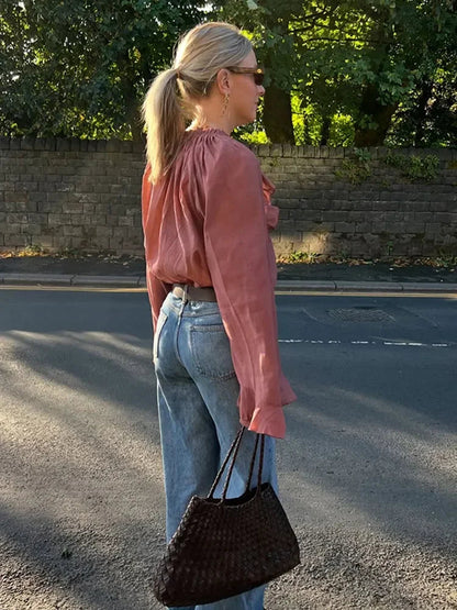 Women Flounce Blouse