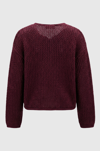 Maison Textured Knit Cardigan | Round Neck | Pocket Detail | Regular Fit