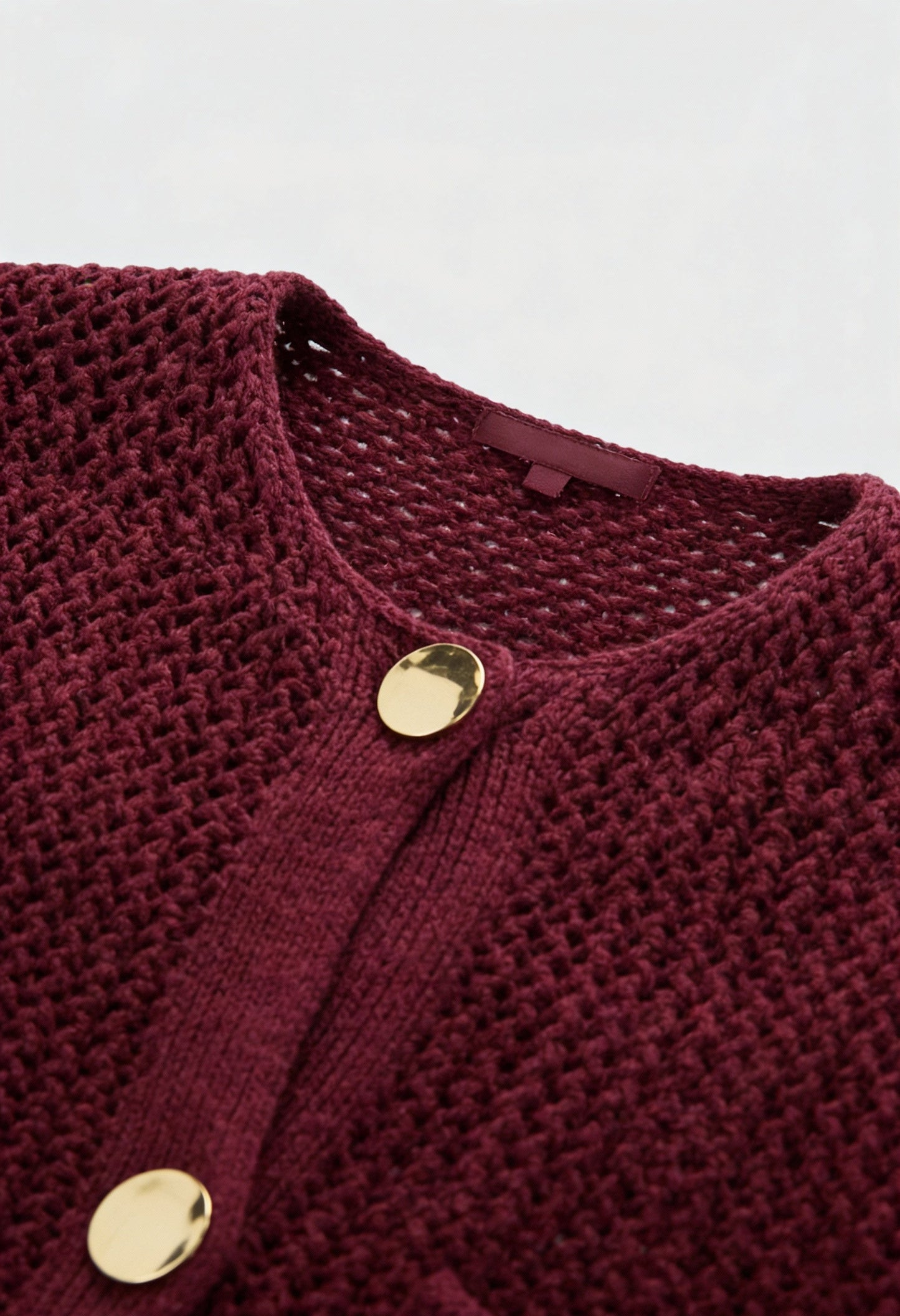 Maison Textured Knit Cardigan | Round Neck | Pocket Detail | Regular Fit