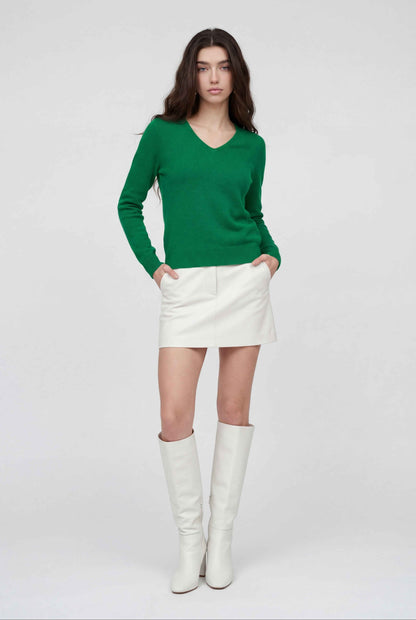 Cashmere V-Neck Sweater | Long Sleeve Knit, Slim Fit, Seamless Finish