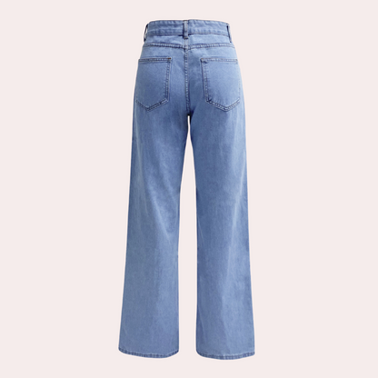 Women High Waist Straight Jeans