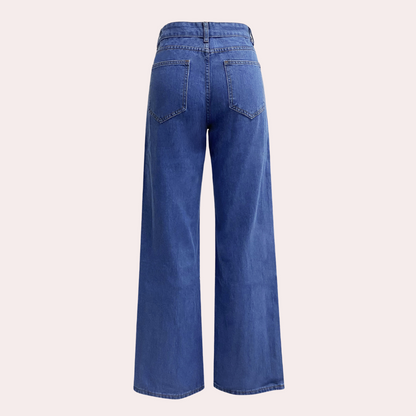Women High Waist Straight Jeans