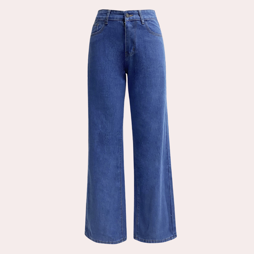 Women High Waist Straight Jeans