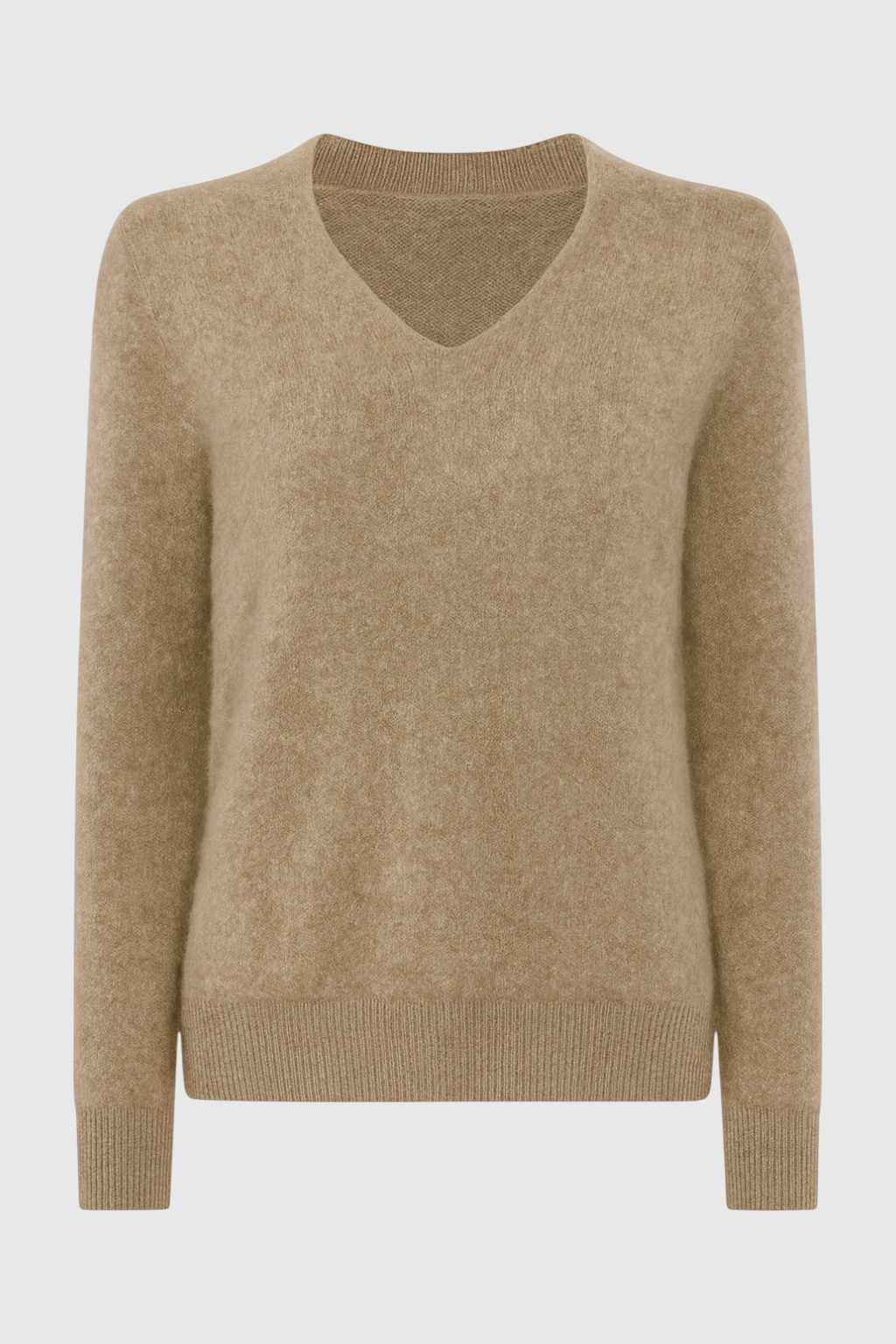 Cashmere V-Neck Sweater | Long Sleeve Knit, Slim Fit, Seamless Finish