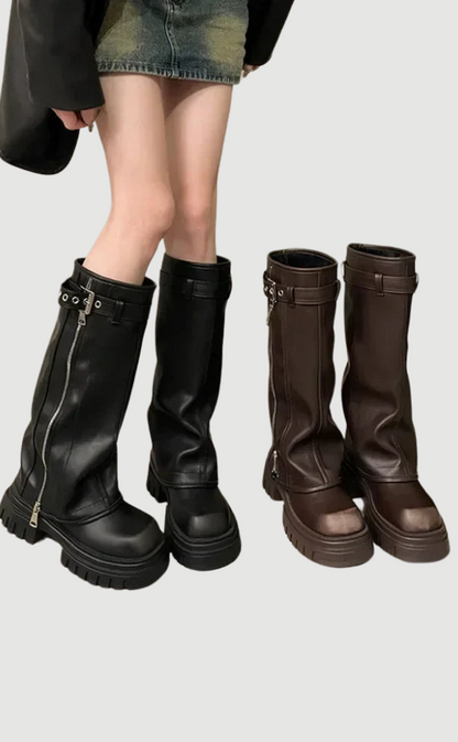 Women Knee-High Platform Stiefels