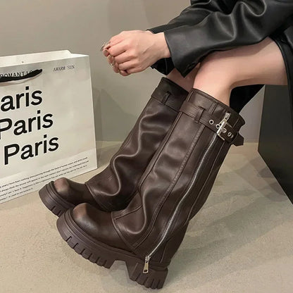 Women Knee-High Platform Stiefels