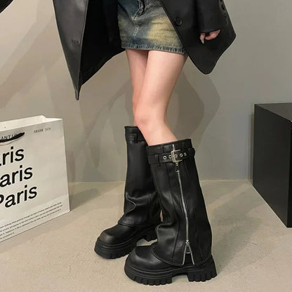 Women Knee-High Platform Stiefels