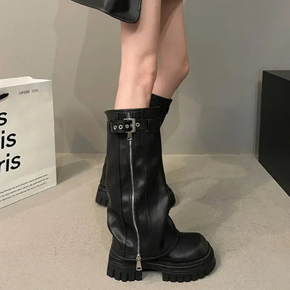 Women Knee-High Platform Stiefels